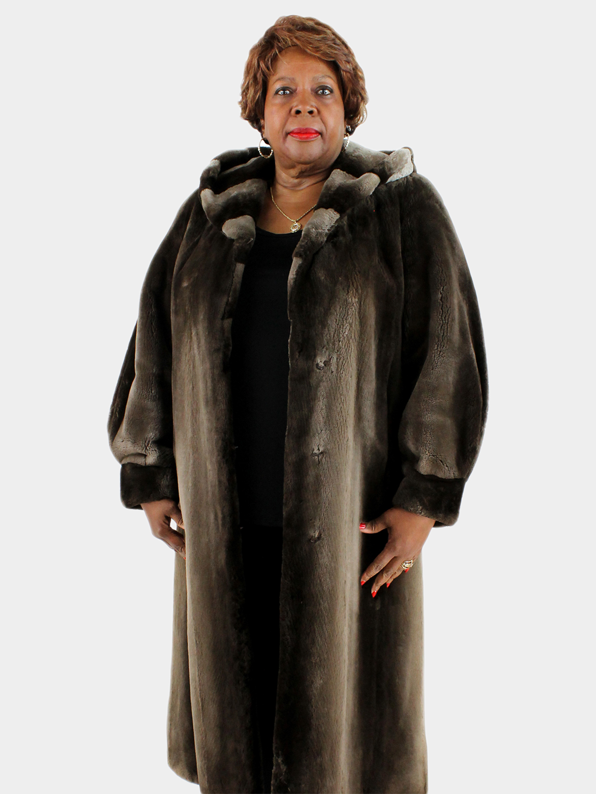 Women's Natural Crystal Fox Fur Coat - Estate Furs