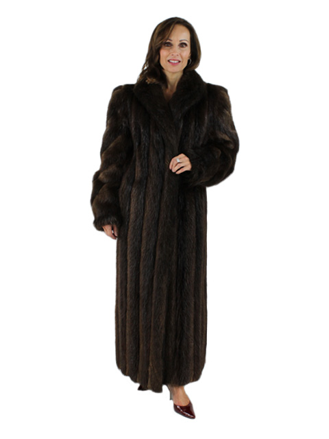 Long Hair Beaver Coat with Sheared Beaver Trim | Carmel, IN | Estate Furs