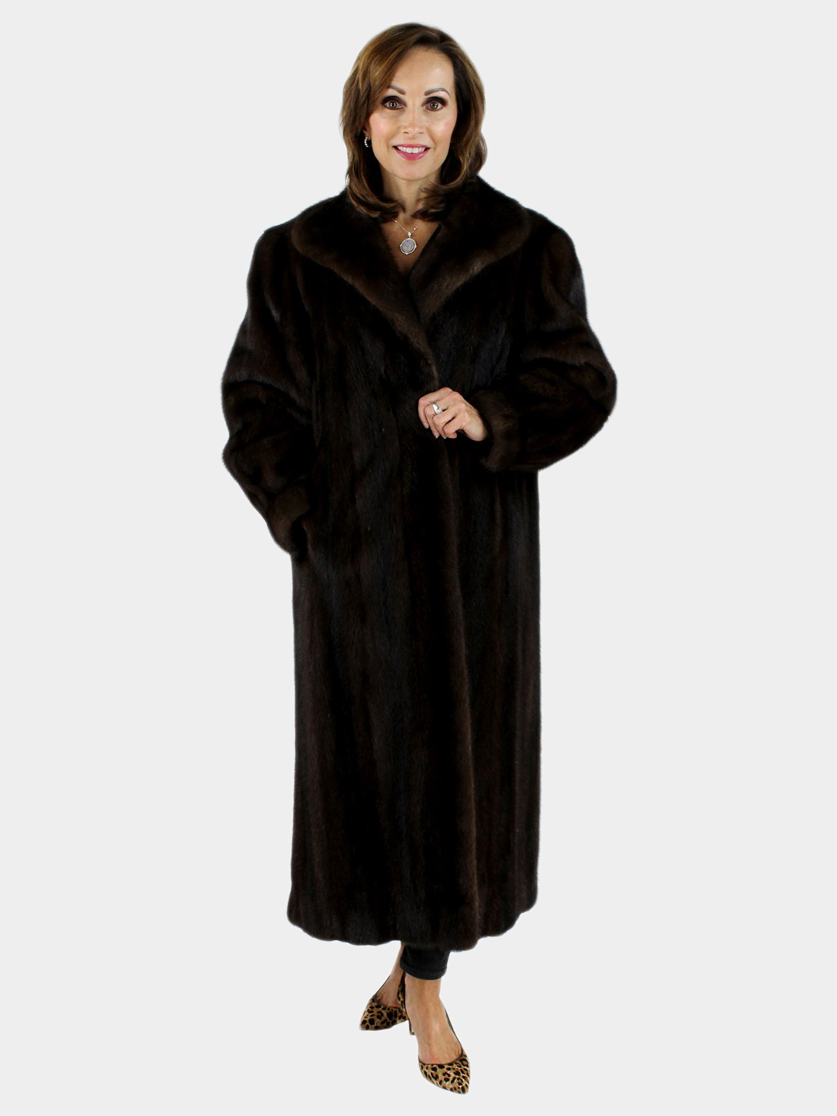 Mahogany Mink Coat- Size S-M