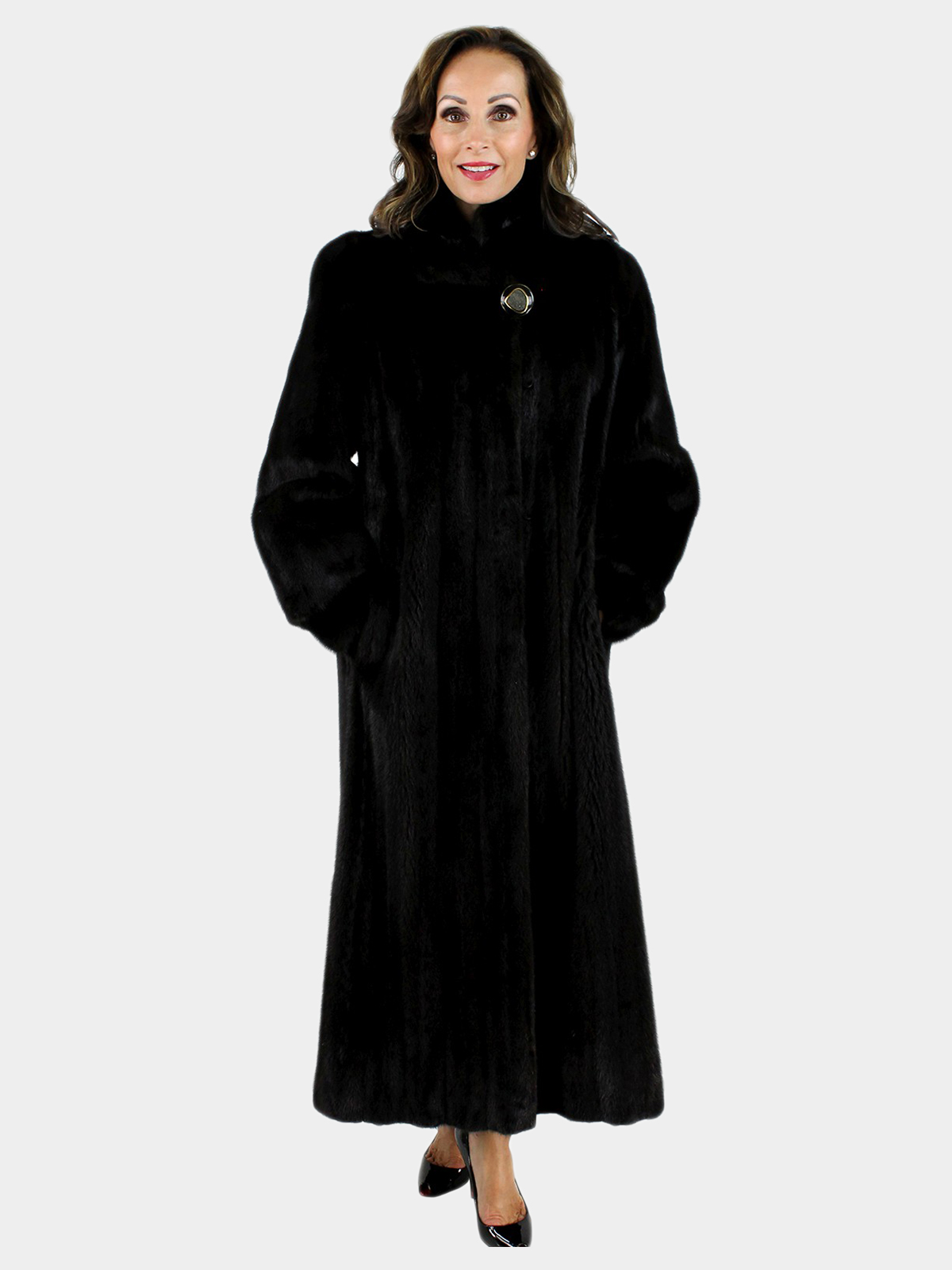 Women's full deals length mink coat