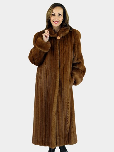 Woman's Whiskey Female Mink Fur Coat