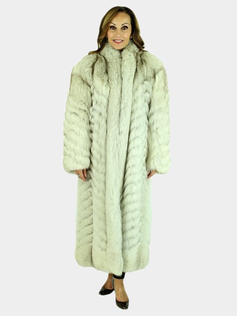 Woman's Natural Blue Fox Fur Coat