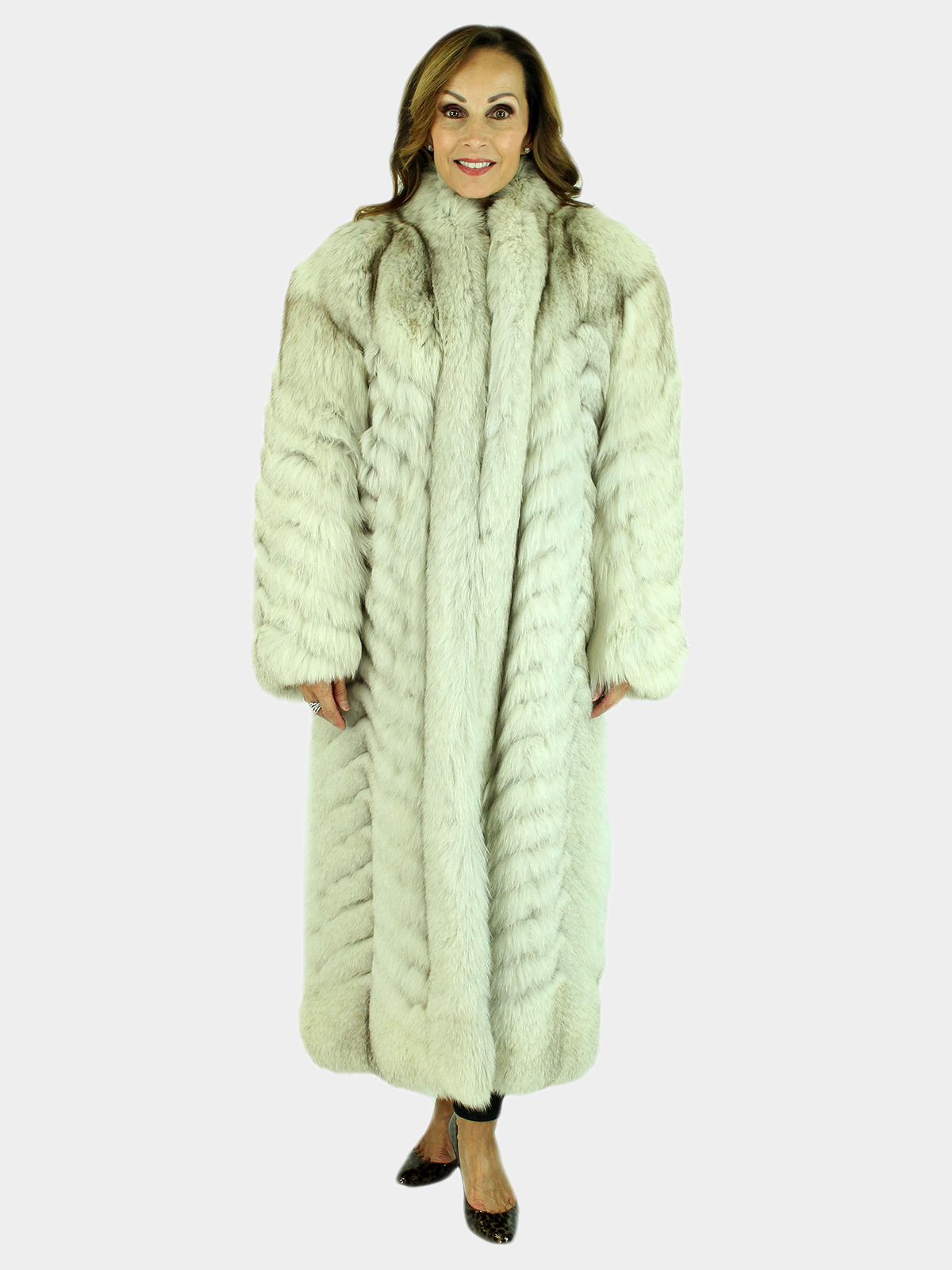 Natural Blue Fox Fur Coat Small Estate Furs 6409