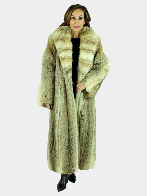 Woman's Natural Coyote Fur Coat