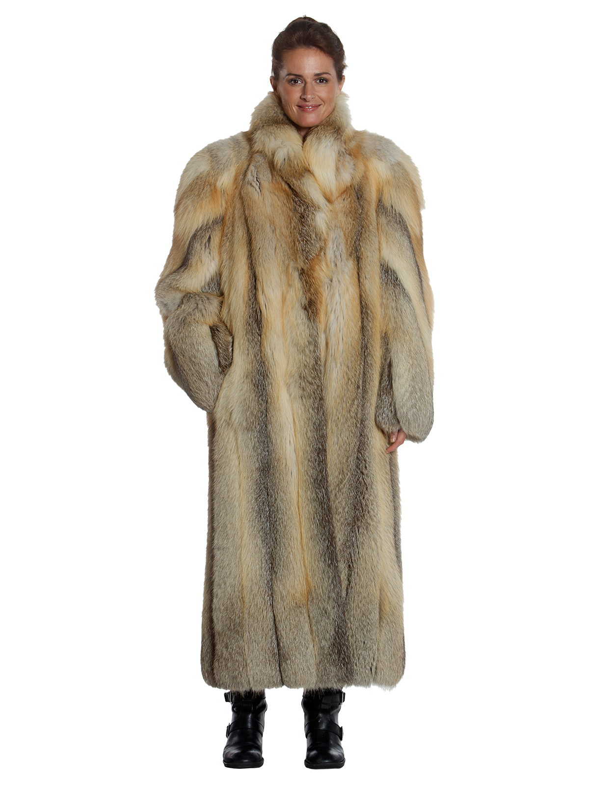 Full Length Fox Fur Coat - Women's Fur Coat - Large| Estate Furs