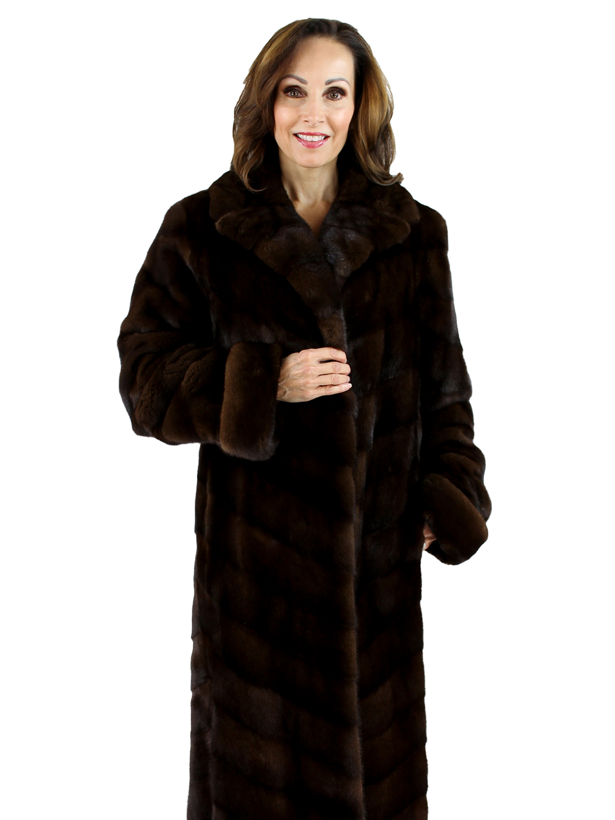 Mink Fur Coat - Women's Large - Mahogany - 36069 | Estate Furs