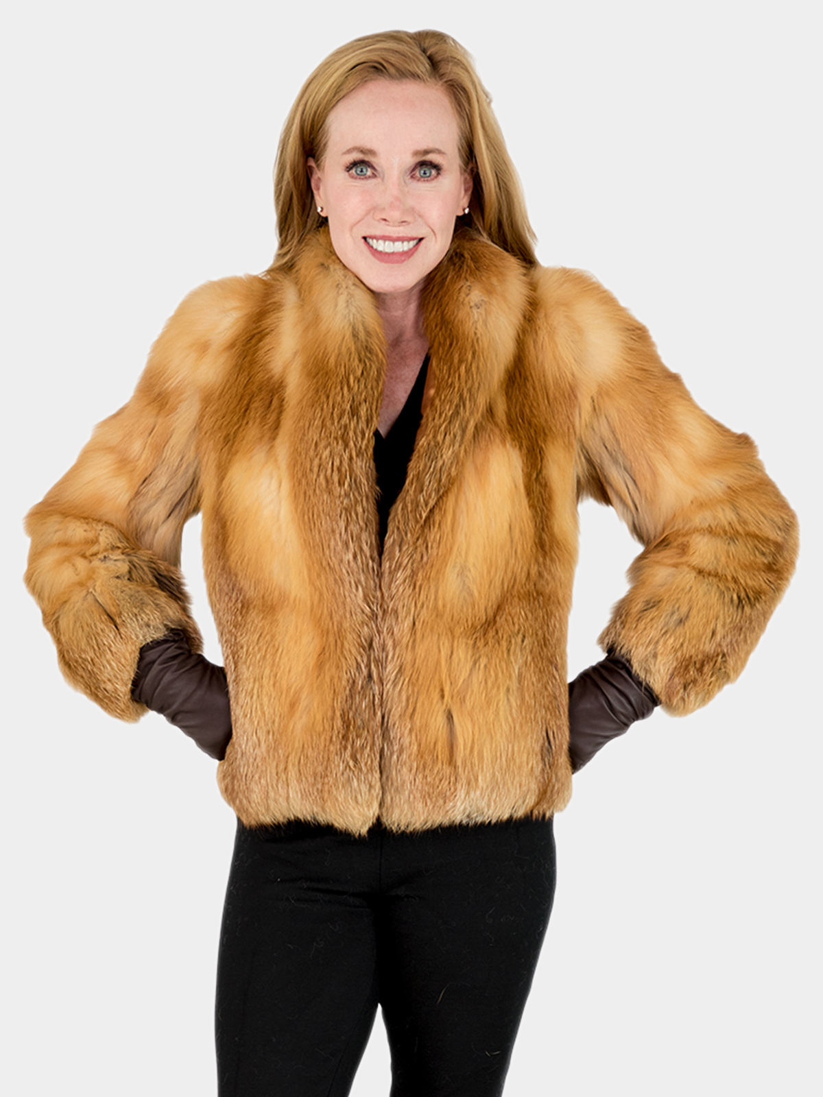 Afgift højdepunkt Lad os gøre det Woman's Petite Natural Red Fox Fur Jacket - XS| Estate Furs
