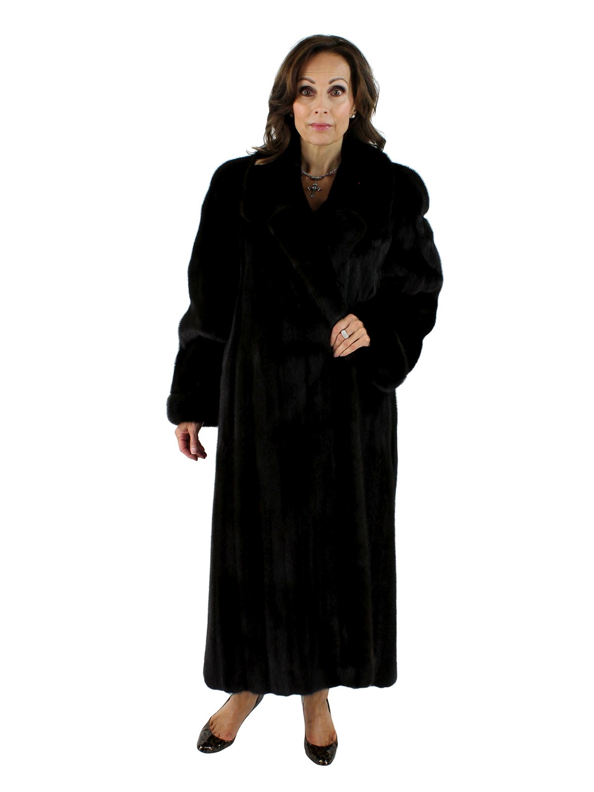 Whiskey Female Mink Fur Coat - Women's Mink Coat - Large| Estate Furs
