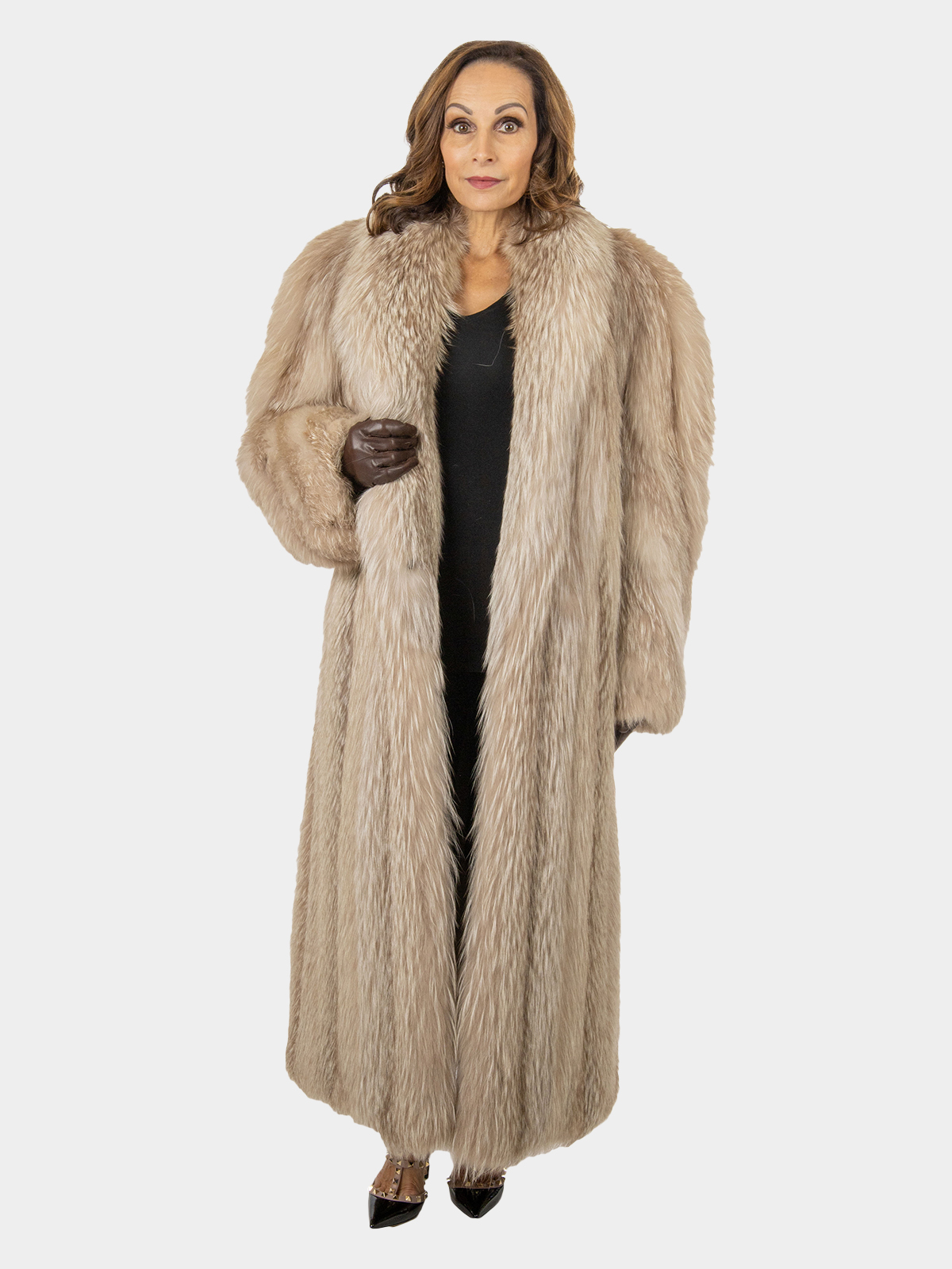 Amber Fox Fur Coat - Large | Estate Furs