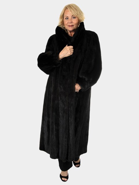 Woman's Plus Size Ranch Mink Fur Coat