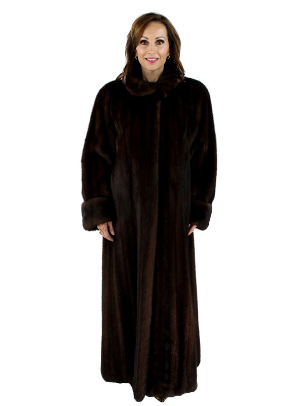 Mahogany Mink Fur Coat - Women's Mink Coat - XXL | Estate Furs