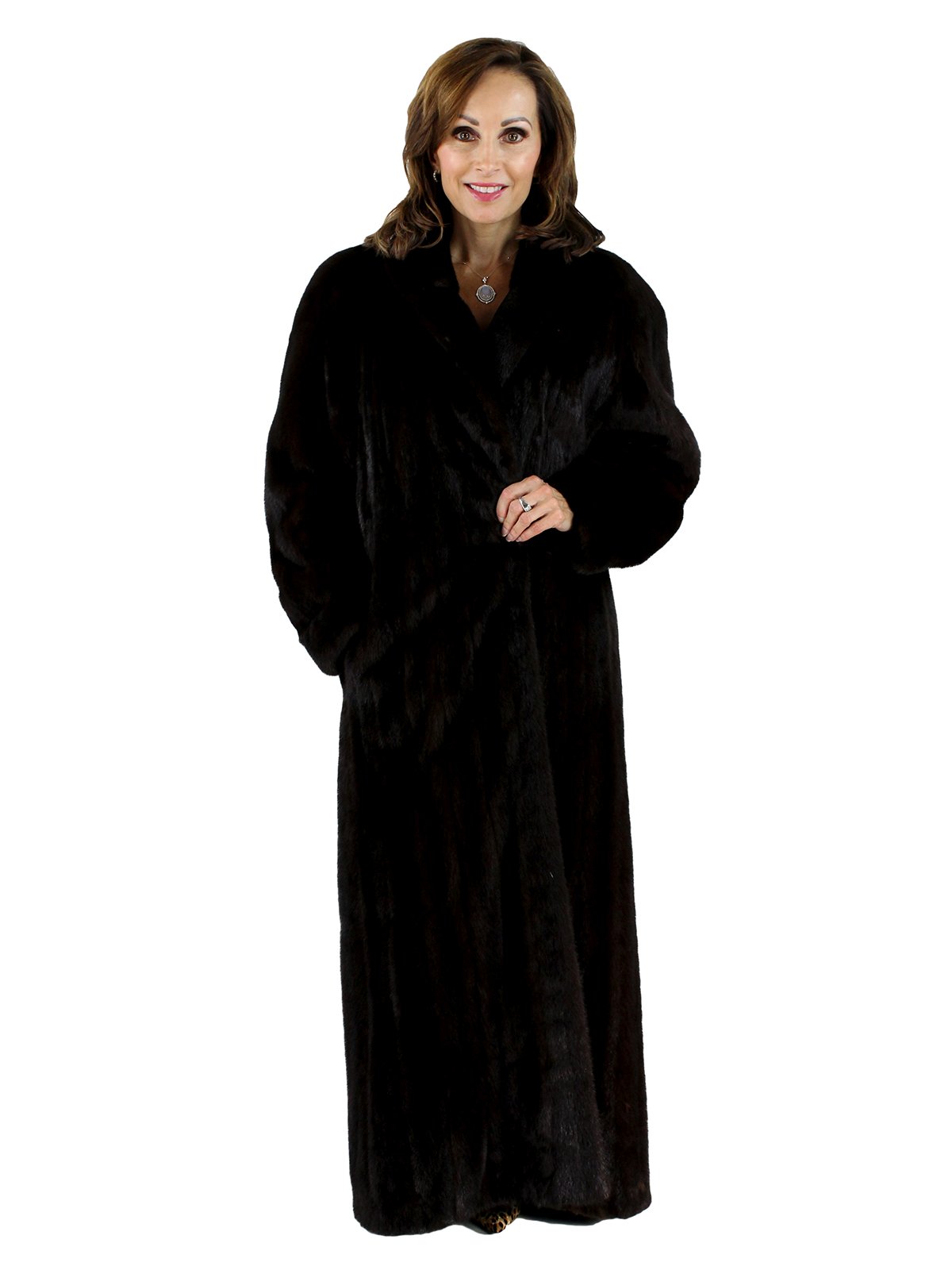 black fur coat size 16