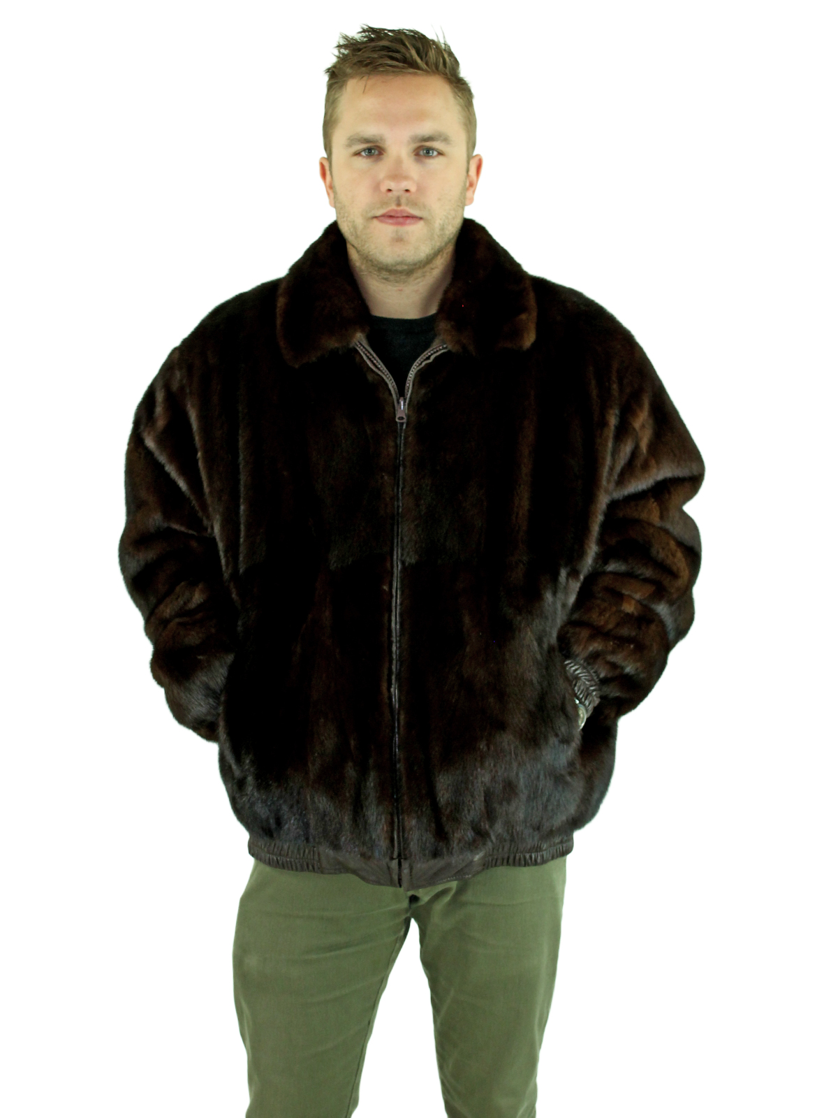 fur bomber jacket mens