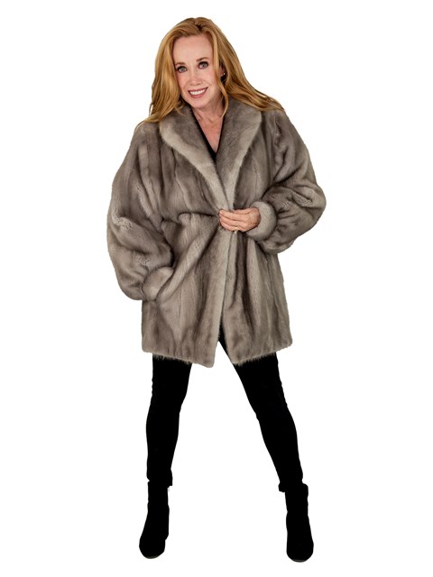 Woman's Cerulean Mink Fur Jacket