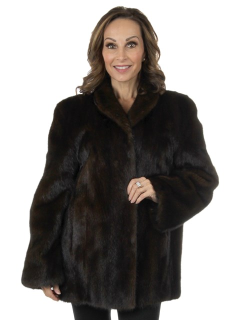 Woman's Mahogany Mink Fur Jacket