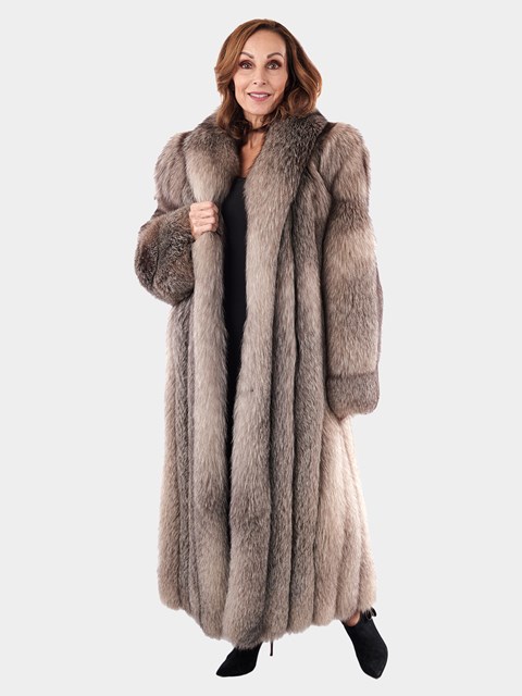 Woman's Indigo Fox Fur Coat