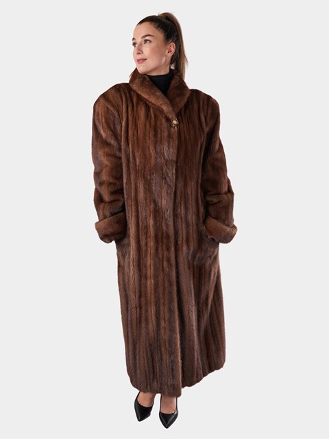 Woman's Mahogany Mink Fur Coat