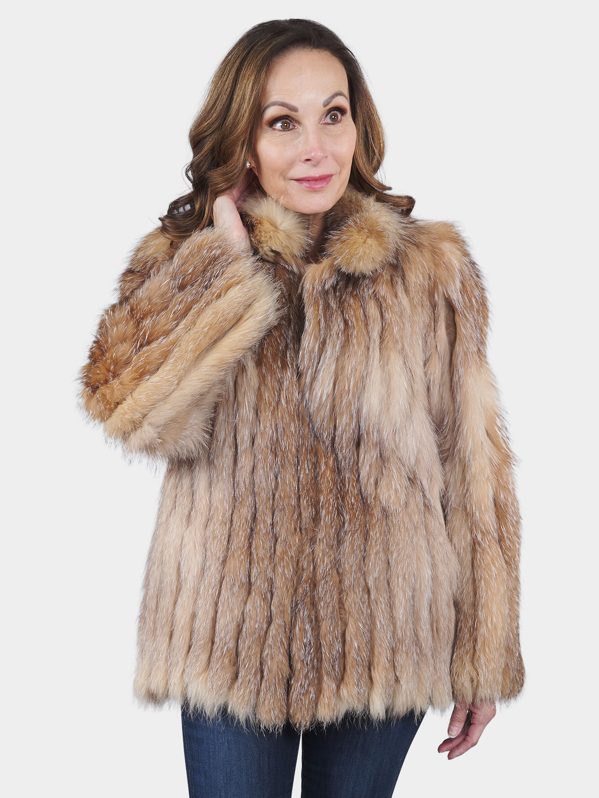 Crystal Fox Fur Jacket BY ORDER ONLY