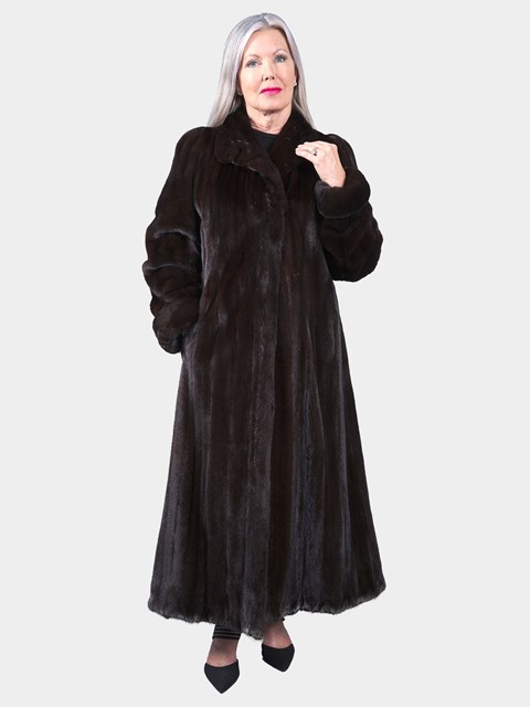 Woman's Deep Mahogany Female Mink Coat