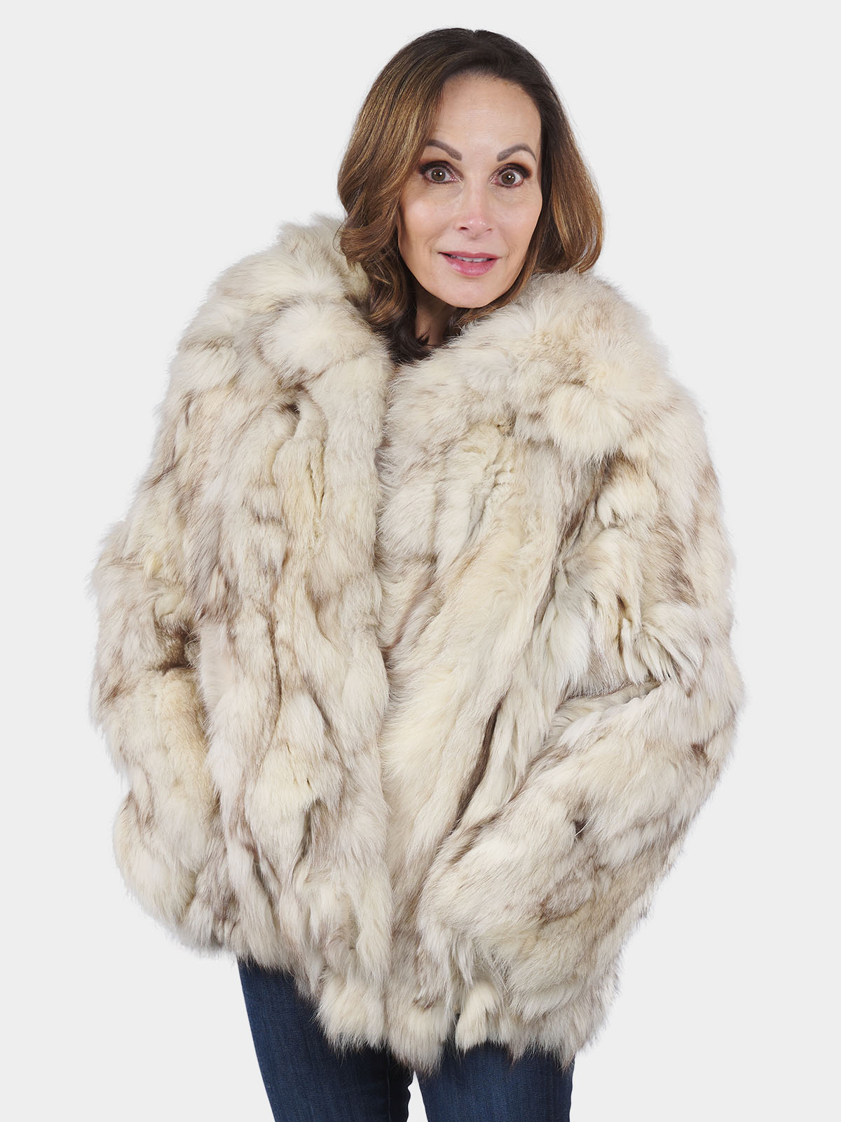 Silver fox fur jacket Loriblu - IT 50, buy pre-owned at 750 EUR