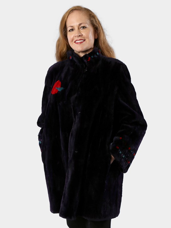 Louis Feraud Woman's Phantom Sheared Beaver Fur Coat