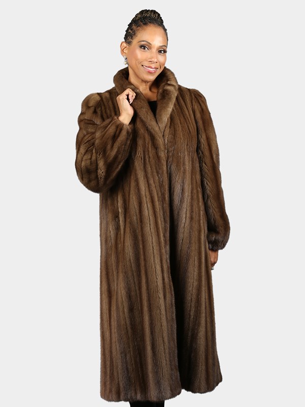 Woman's Natural Lunaraine Female Mink Fur Coat