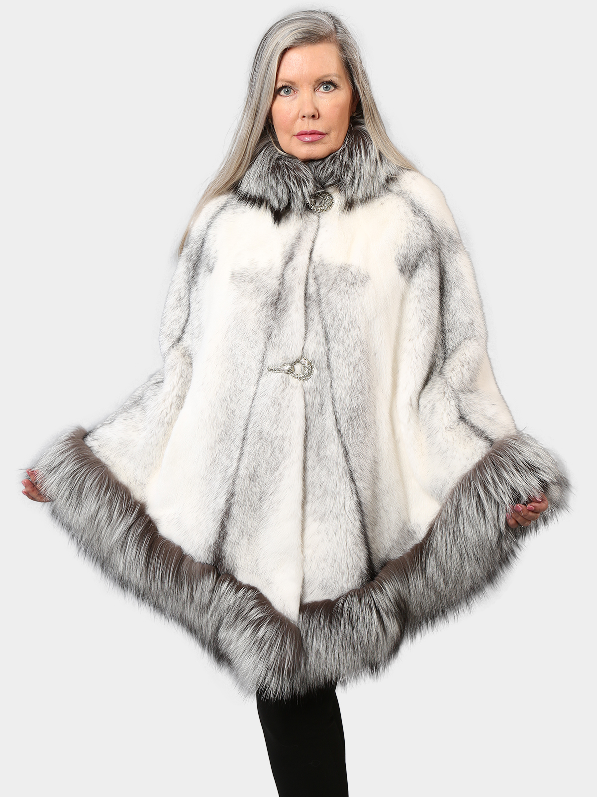 Silver Fox Fur Coat - Women's Fur Coat - Estate Furs