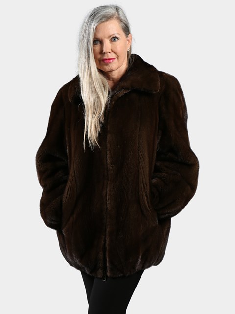 Woman's Mahogany Mink Fur Jacket