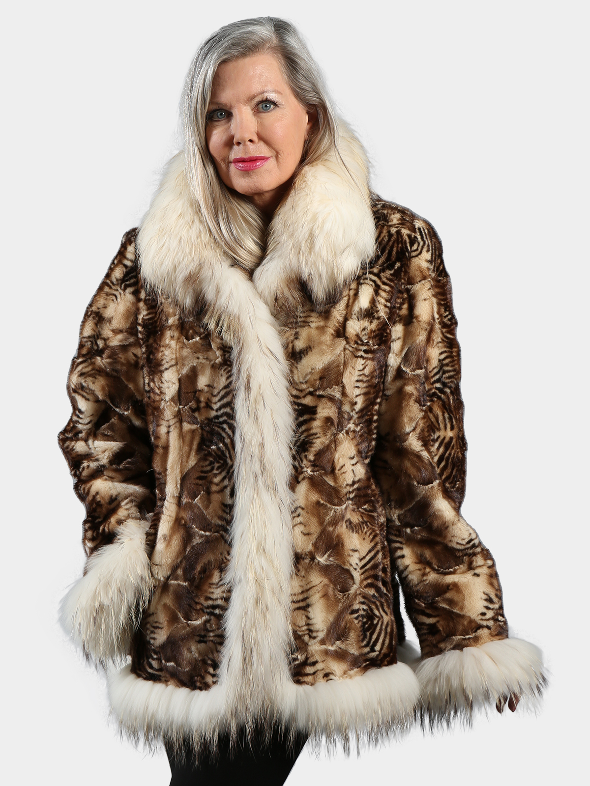 Natural Mahogany Female Mink Fur Coat - Estate Furs