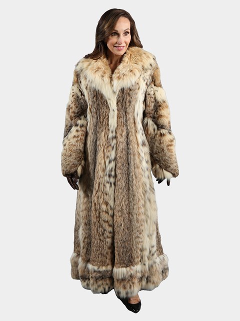 Woman's Vintage Cat Lynx Fur Coat