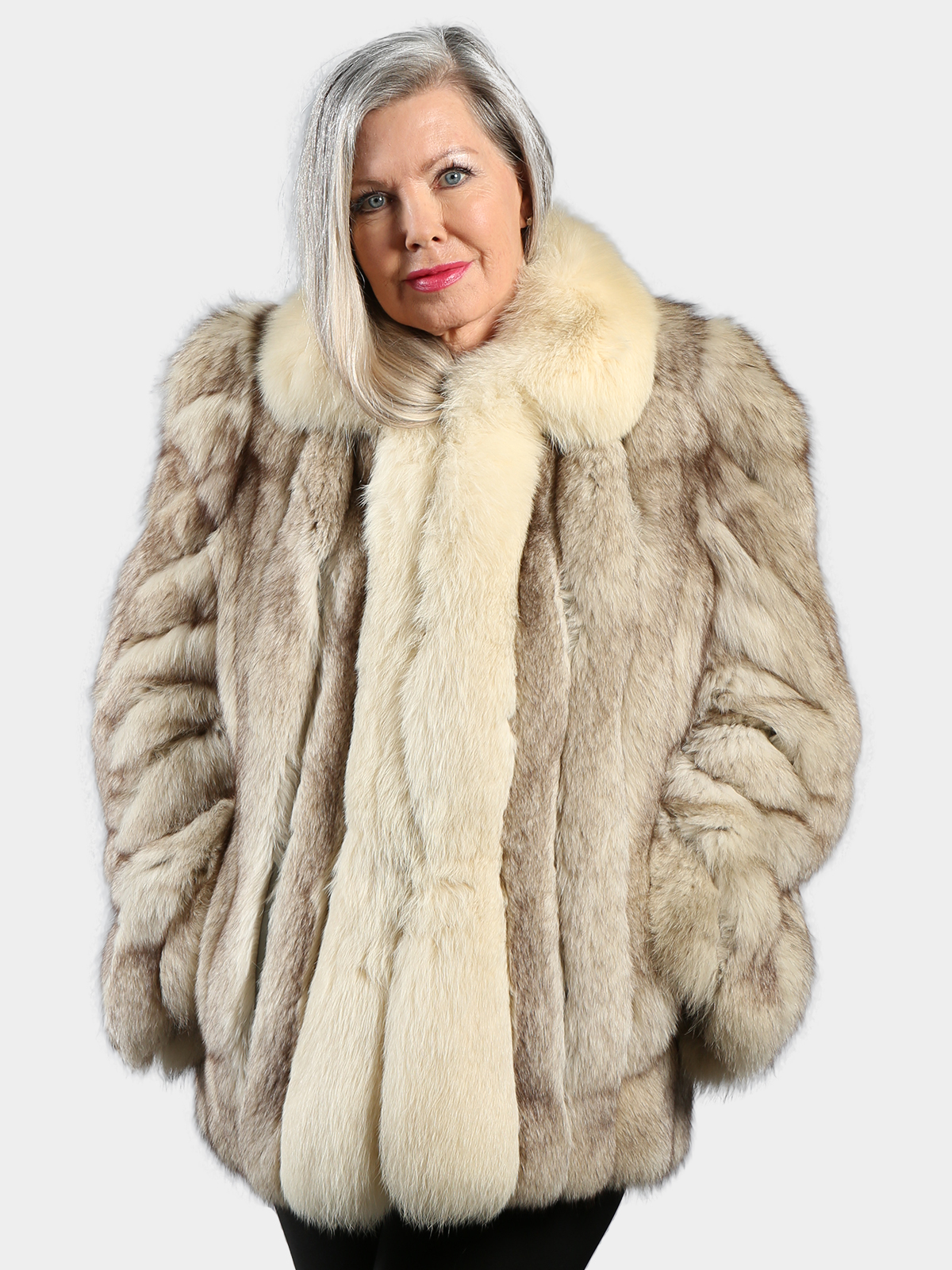 Blue Fox Fur Jacket (Women's Small) - Estate Furs
