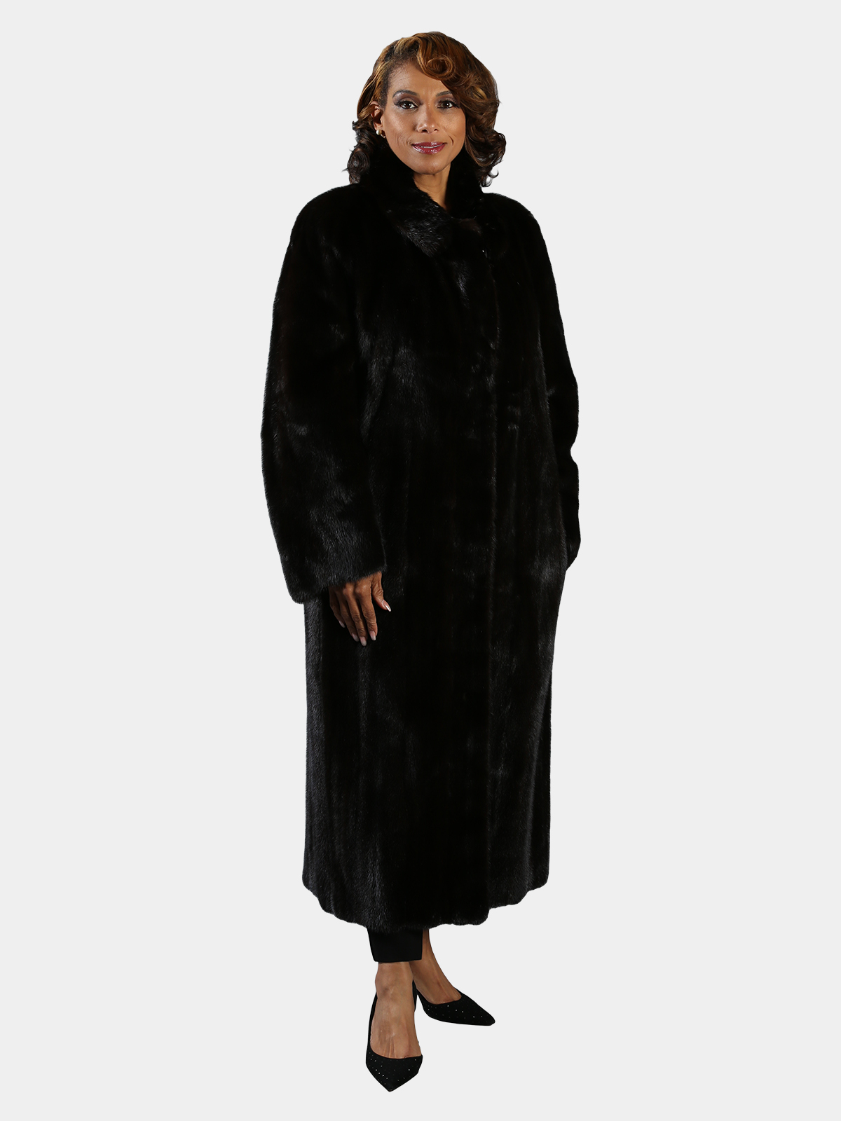 Monogram Mink Hooded Wrap Coat - Women - Ready-to-Wear