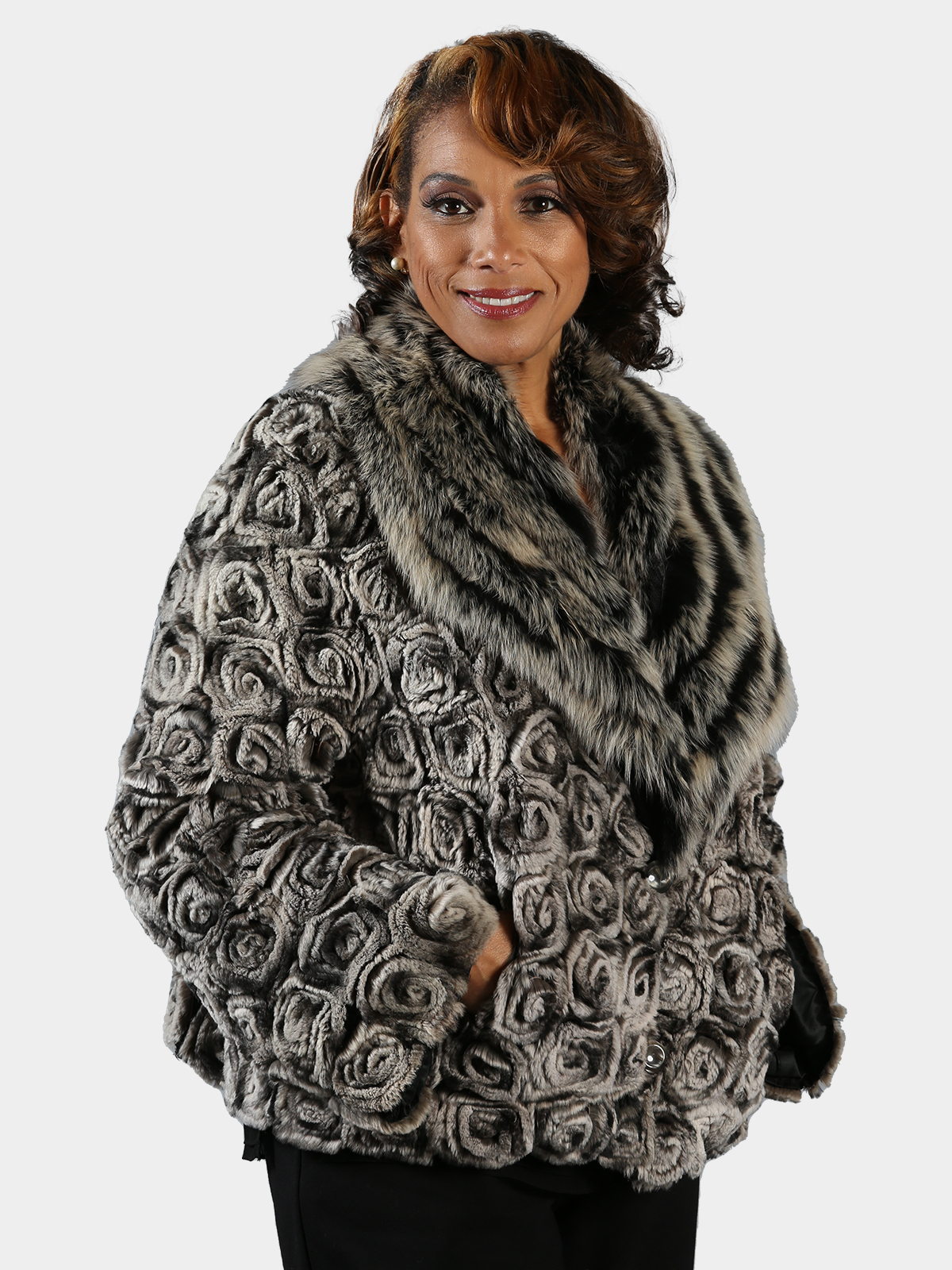 Faux Fur Coat Women V Neck Long Sleeve Maxi Winter Coat – Jolly Vintage