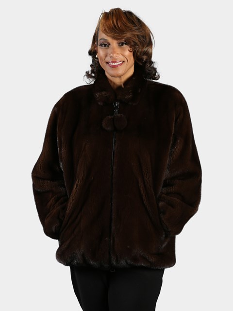 Woman's Mahogany Mink Fur Jacket