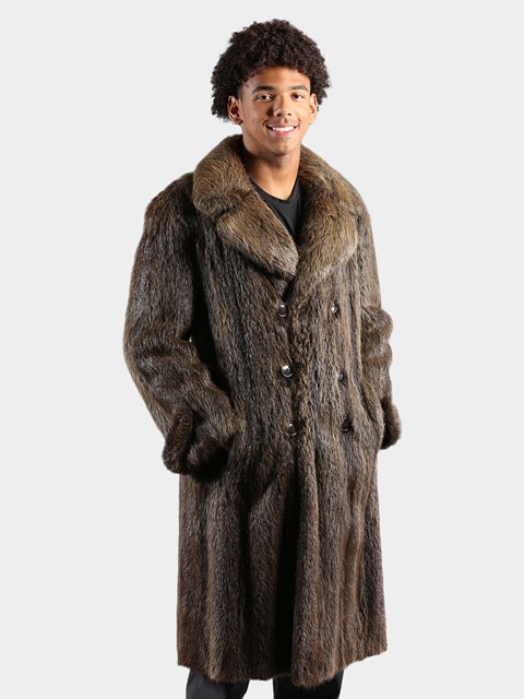 Man's Nutria Fur 3/4 Coat