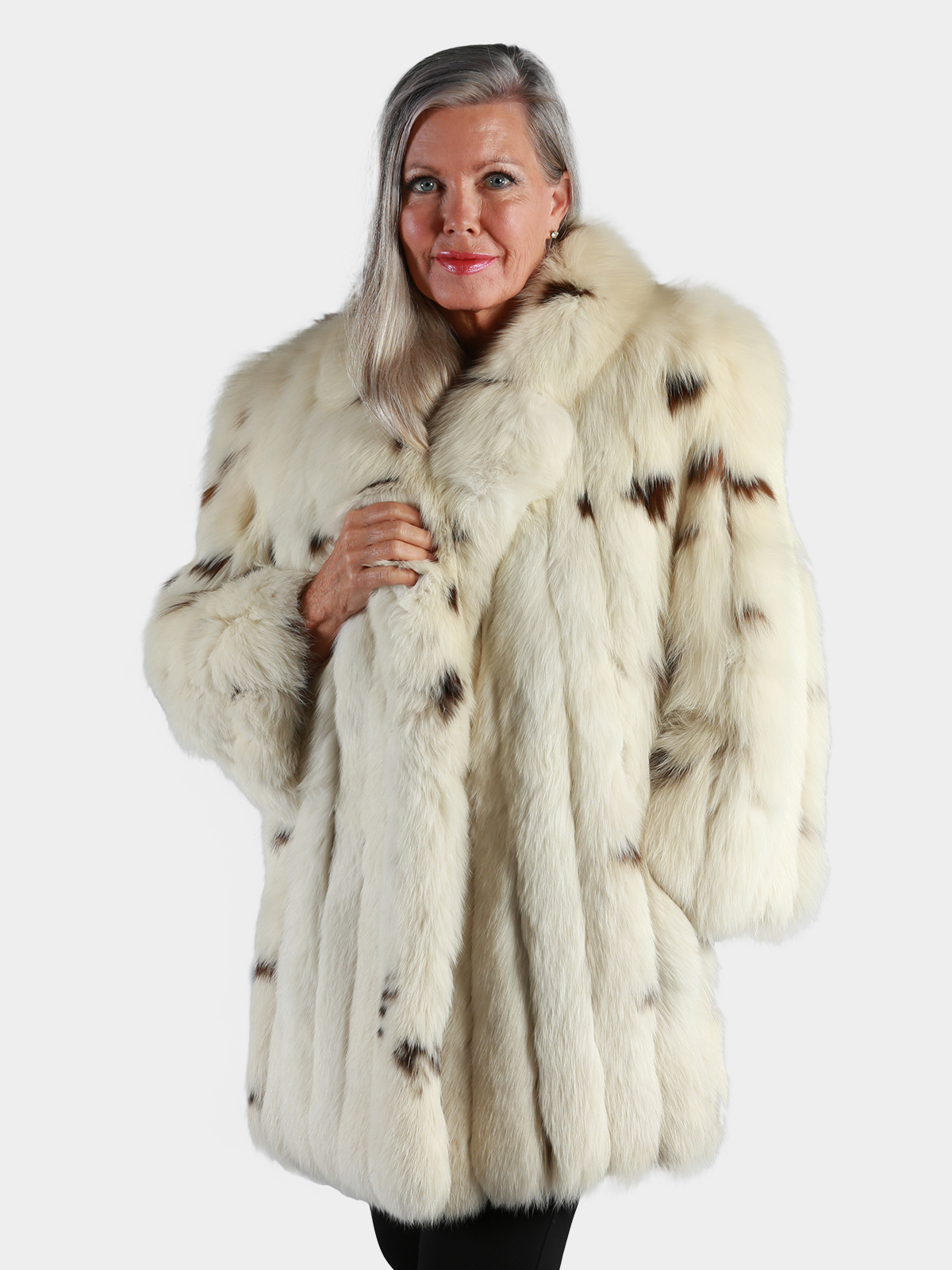 The Lynx Fur Parka Coat with Hood for Women