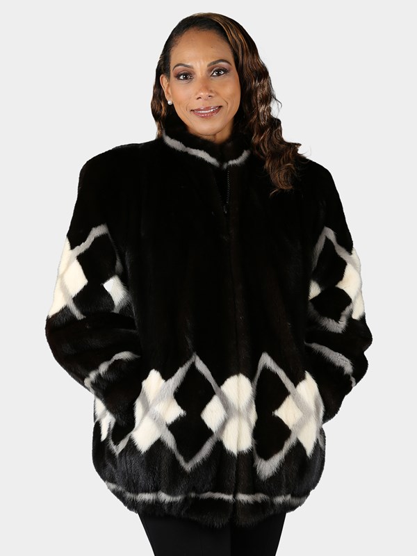 Day Furs Inc. Woman's Ranch Female Mink Fur Bomber Jacket