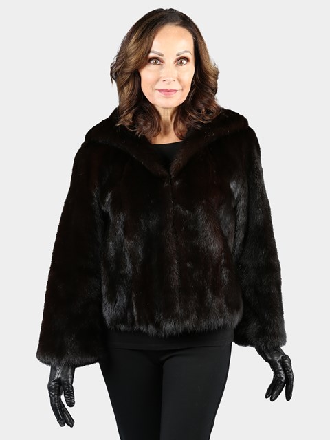 Woman's Natural Ranch Female Mink Fur Jacket