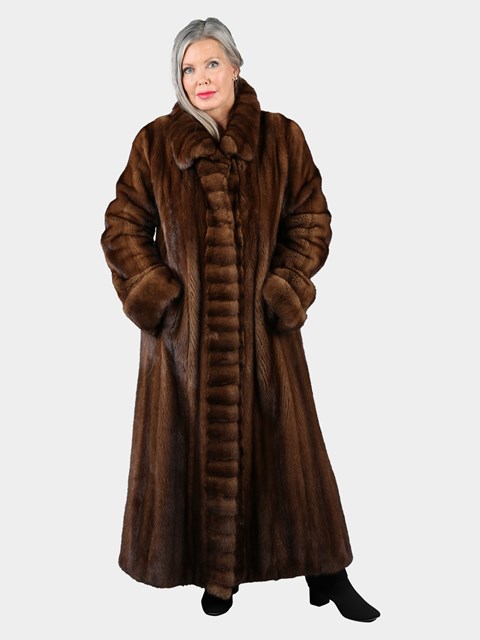 Woman's Natural Demi Buff Female Mink Fur Coat