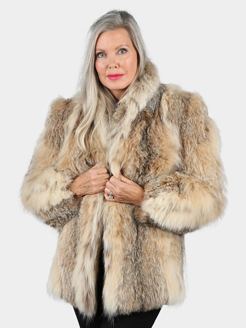 Woman's Natural Canadian Lynx Fur Jacket