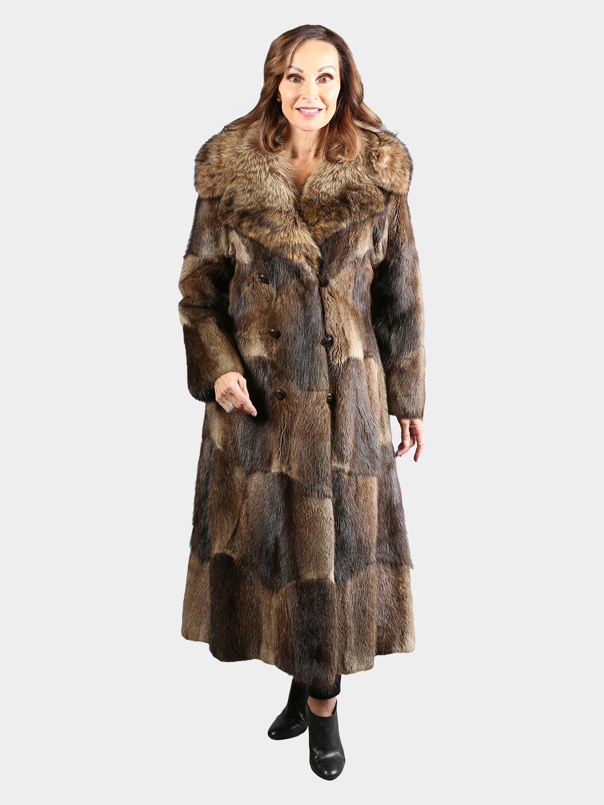 Vintage Muskrat Fur deals Coat Women