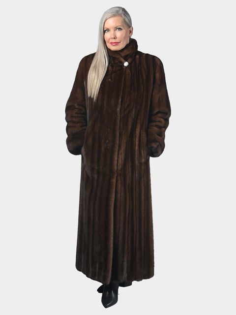 Woman's Natural Demi Buff Female Mink Fur Coat