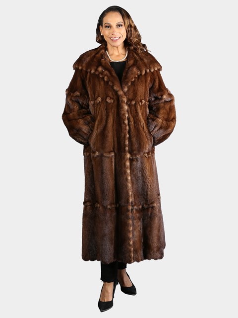 Woman's Natural Demi Buff Mink Fur Coat