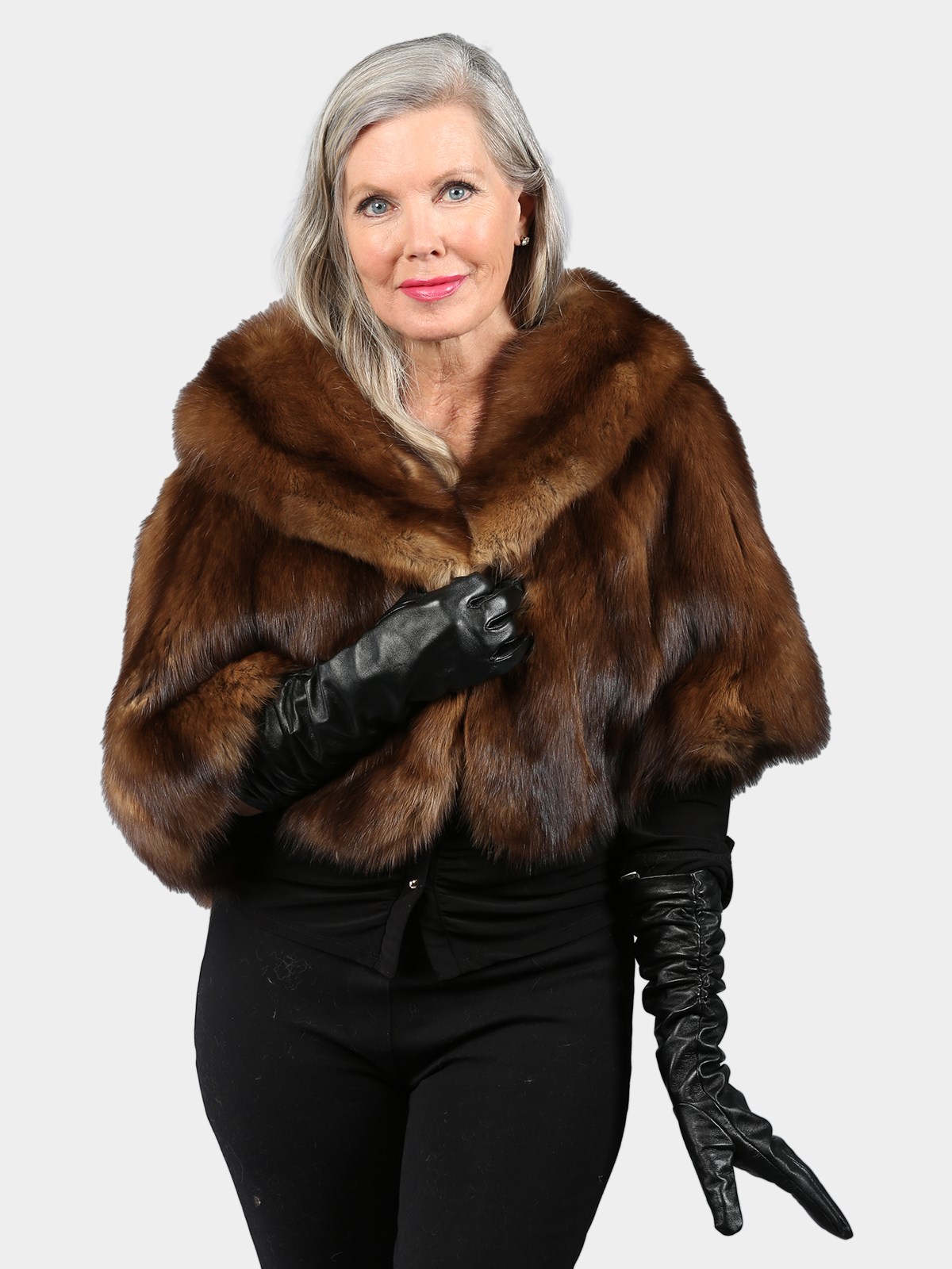 Woman's Vintage Natural Sable Fur Stole