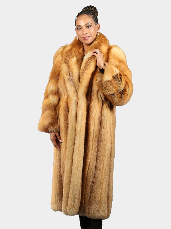 Woman's Natural Red Fox Fur Coat