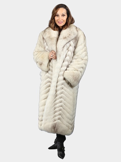 Woman's Natural Blue Fox Fur Coat