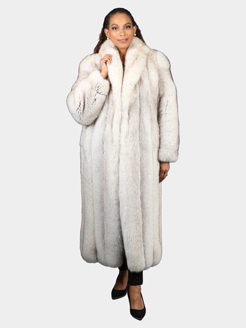 Woman's Natural Blue Fox Fur Coat