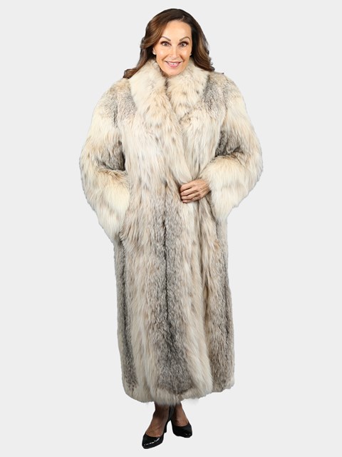 Woman's Natural Canadian Lynx Fur Coat