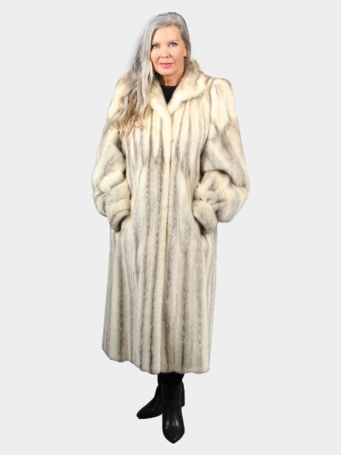 Woman's Natural Brown Cross Mink Female Mink Coat