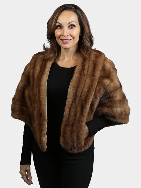 Woman's Natural Vintage Lunaraine Female Mink Fur Stole